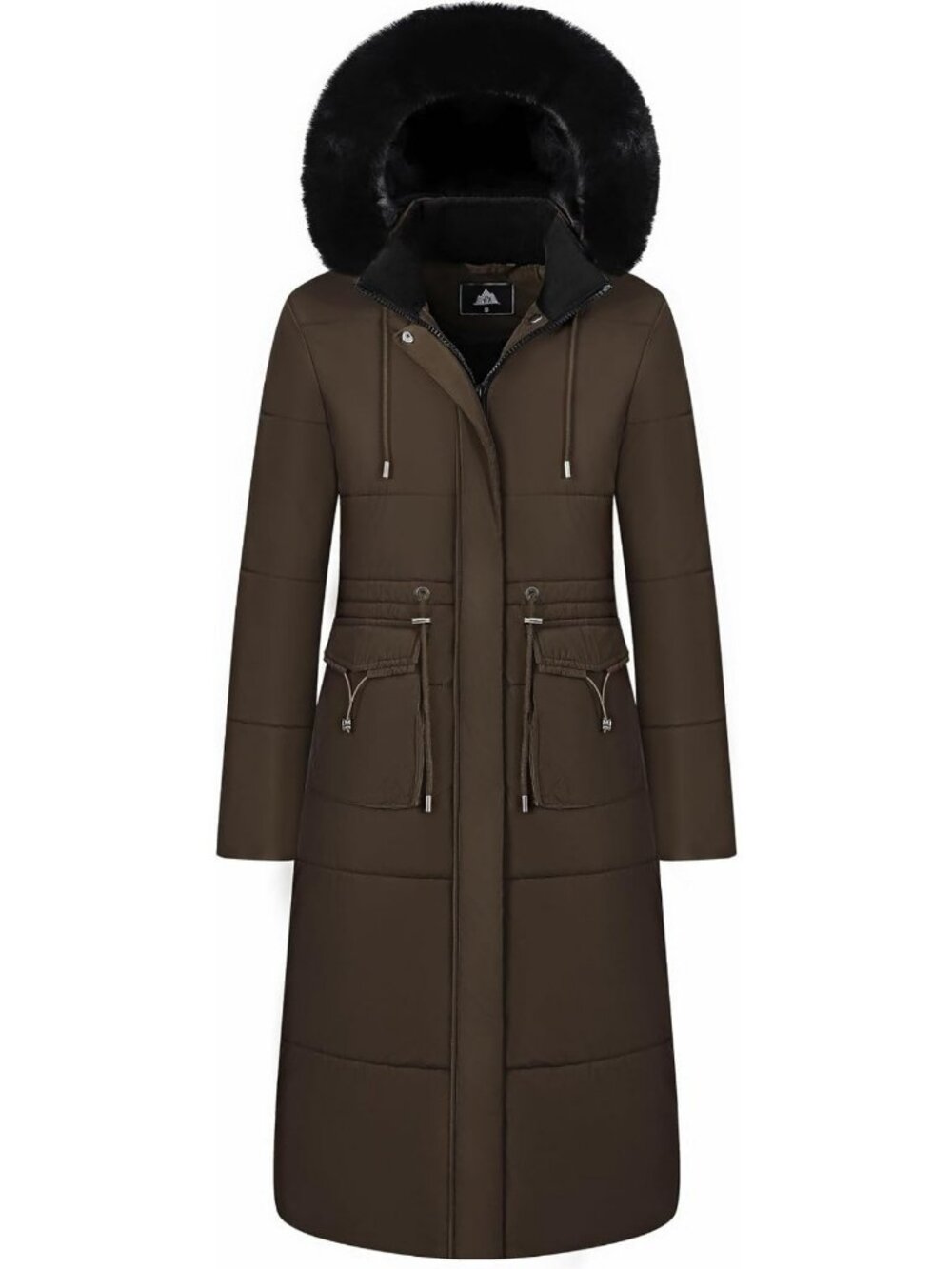 Warm Waterproof Maxi Down Jacket - Women's Long Winter Puffer Coat, Cozy